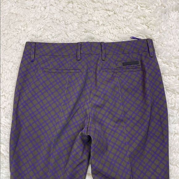 Prada Straight Leg Plaid Wool Blends Pants - Picture 7 of 7